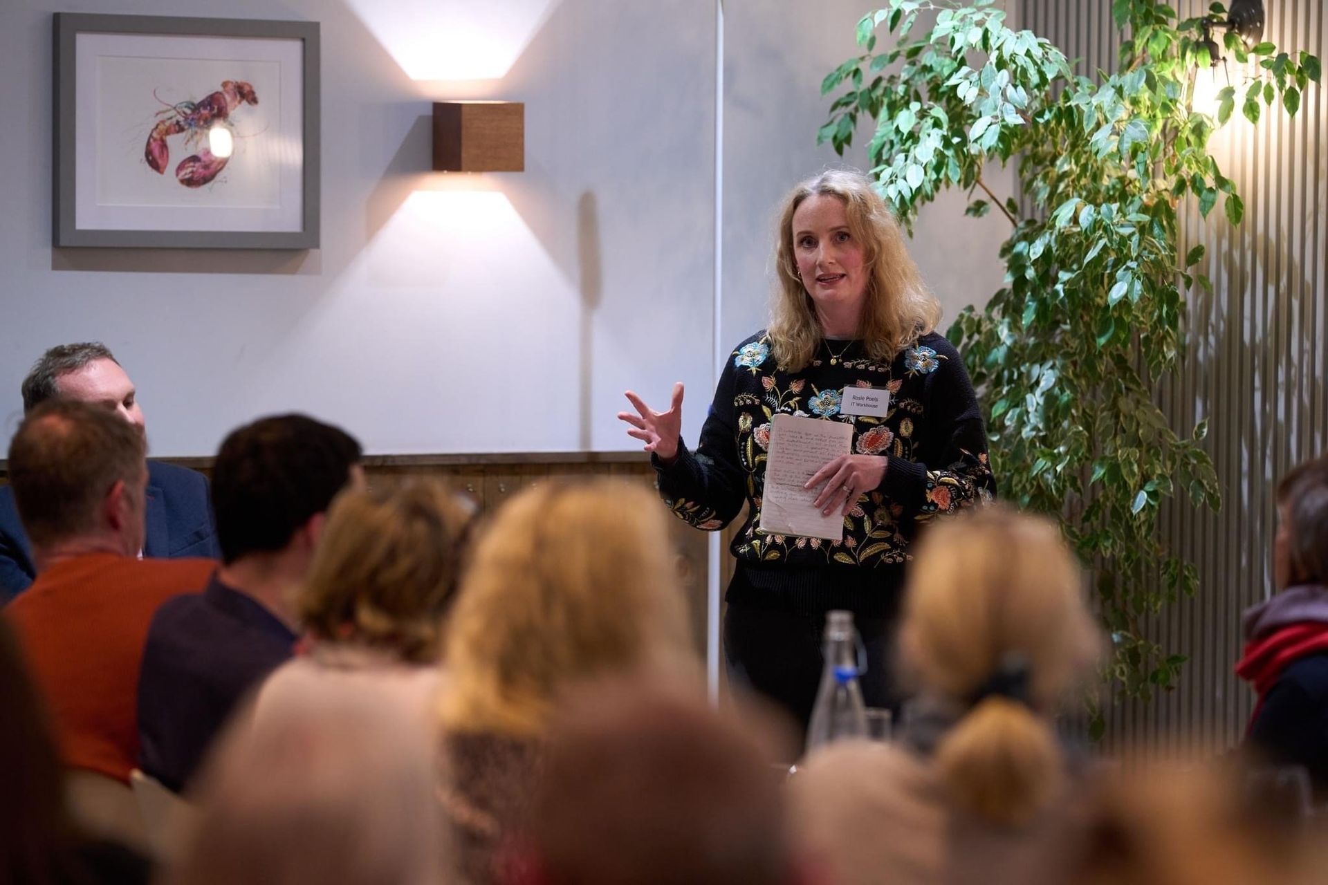 Rosie giving a presentation at South Hams Chamber